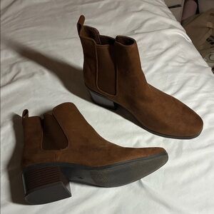 Brown Suede Ankle Boots